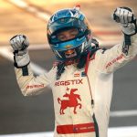 NASCAR driver falls hard celebrating win, breaks collarbone